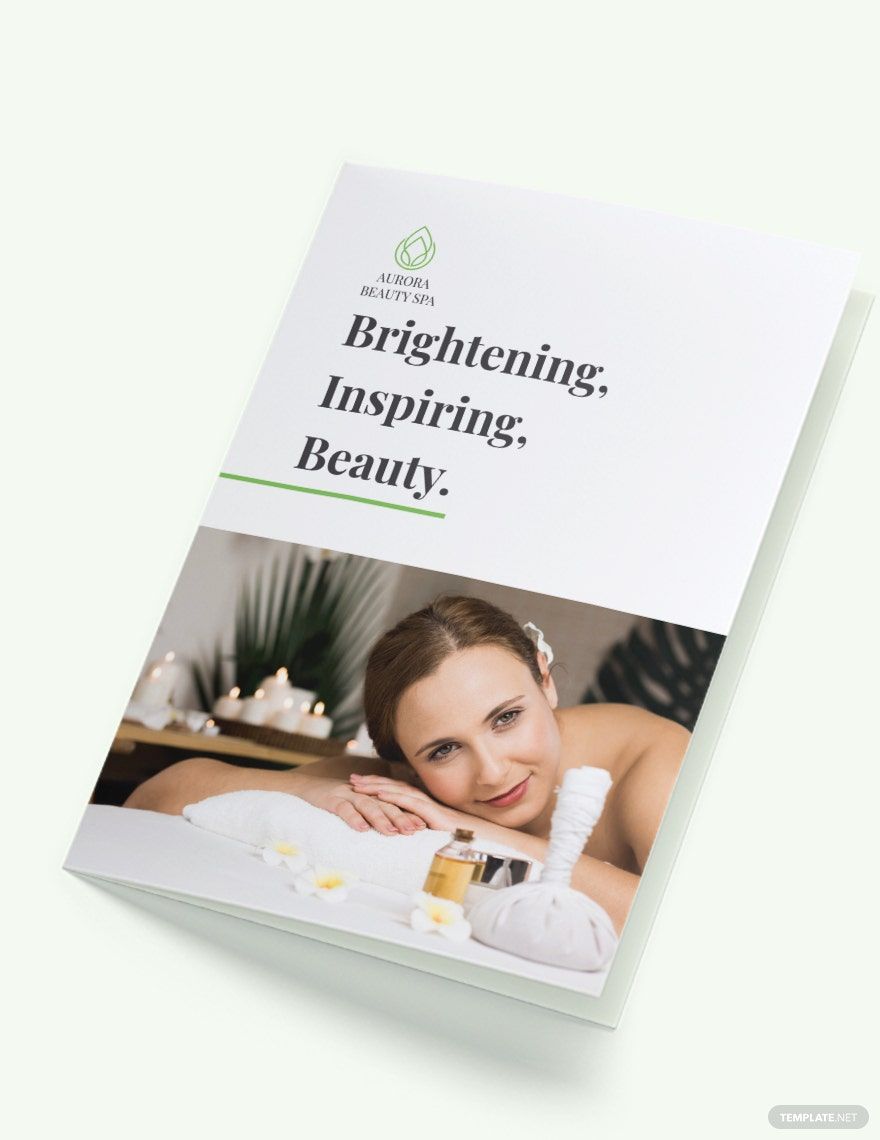 Spa Service Bi-fold Brochure Template in Word, Google Docs, PSD, Apple Pages, Publisher