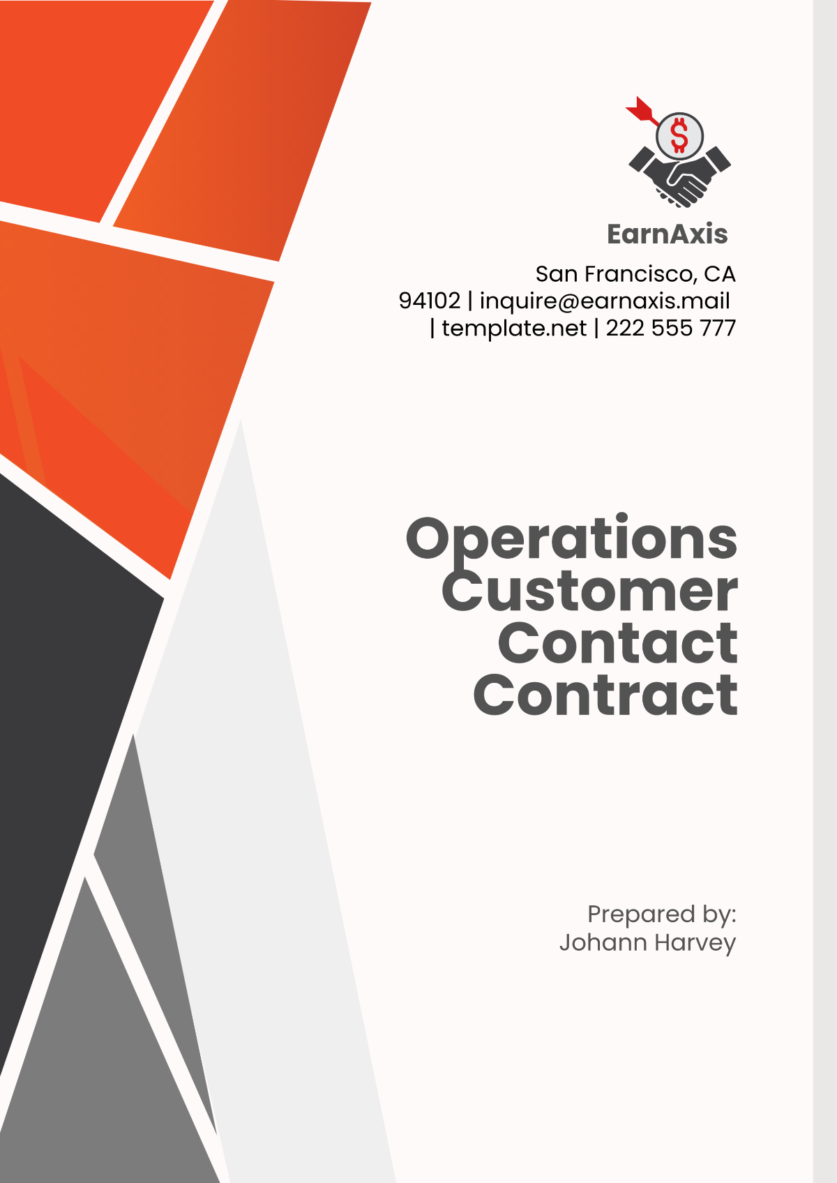 Operations Customer Contact Contract Template - Edit Online & Download