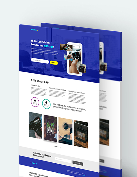 App launching Soon PSD Landing Page Template - PSD | Template.net