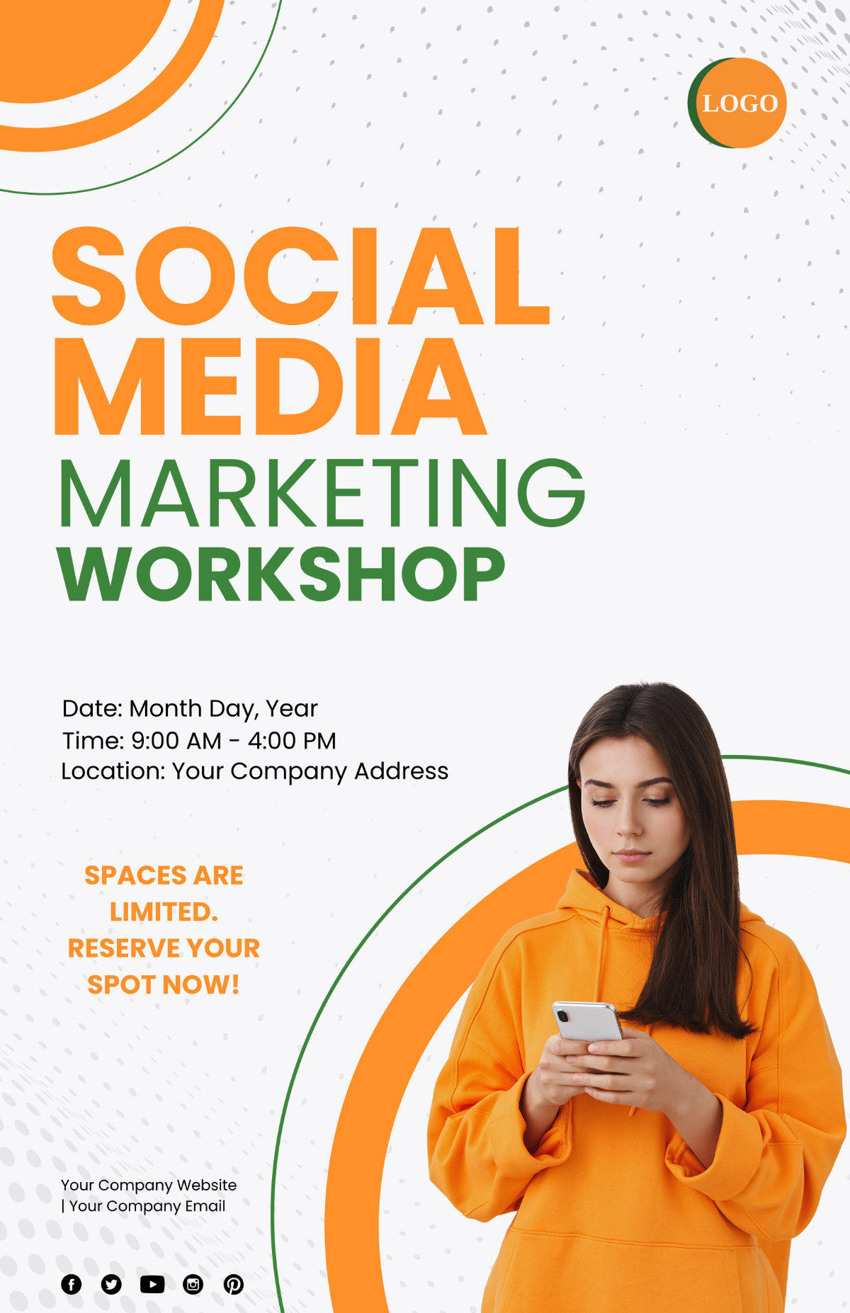 Social Media Marketing Workshop Poster Template