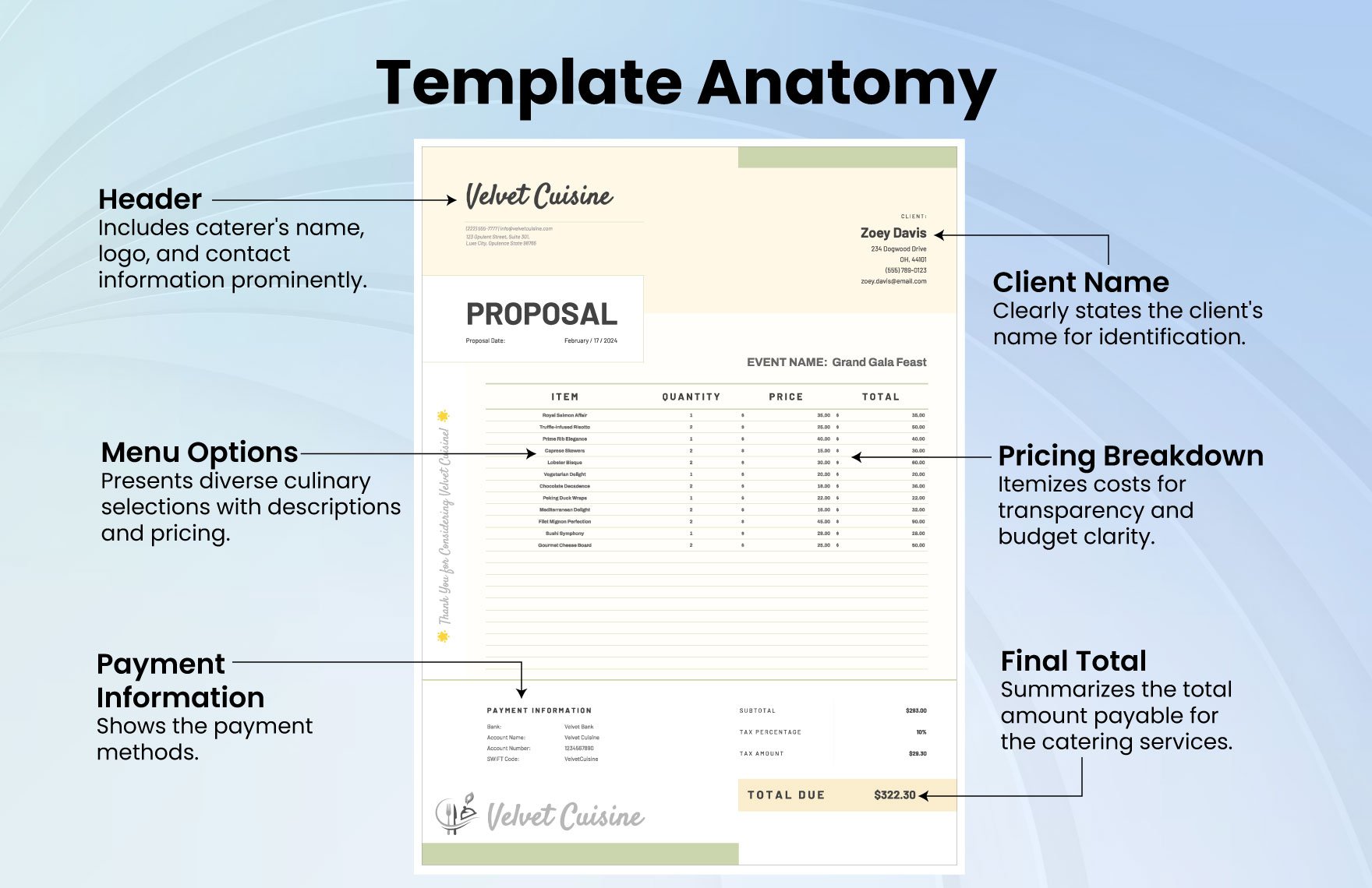 Catering Proposal Template