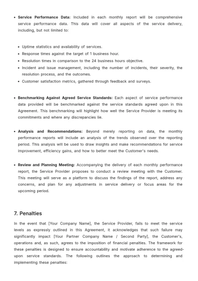 Free Operations Third-Party SLA Template to Edit Online