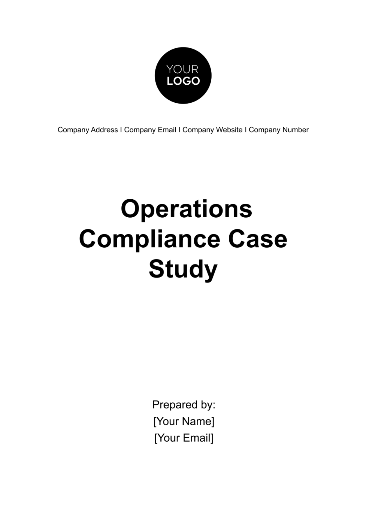 Operations Compliance Case Study Template - Edit Online & Download