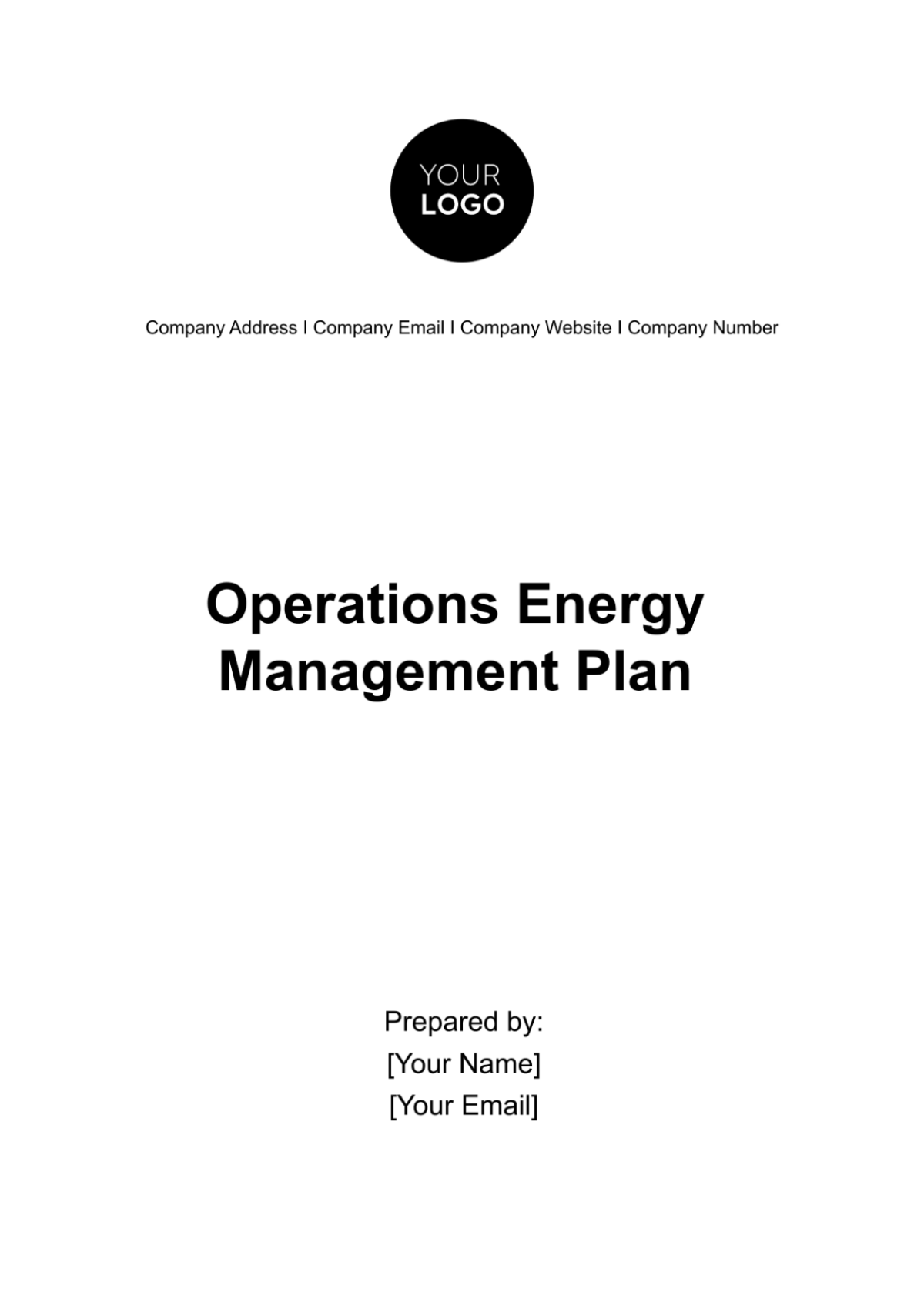 Free Operations Energy Management Plan Template