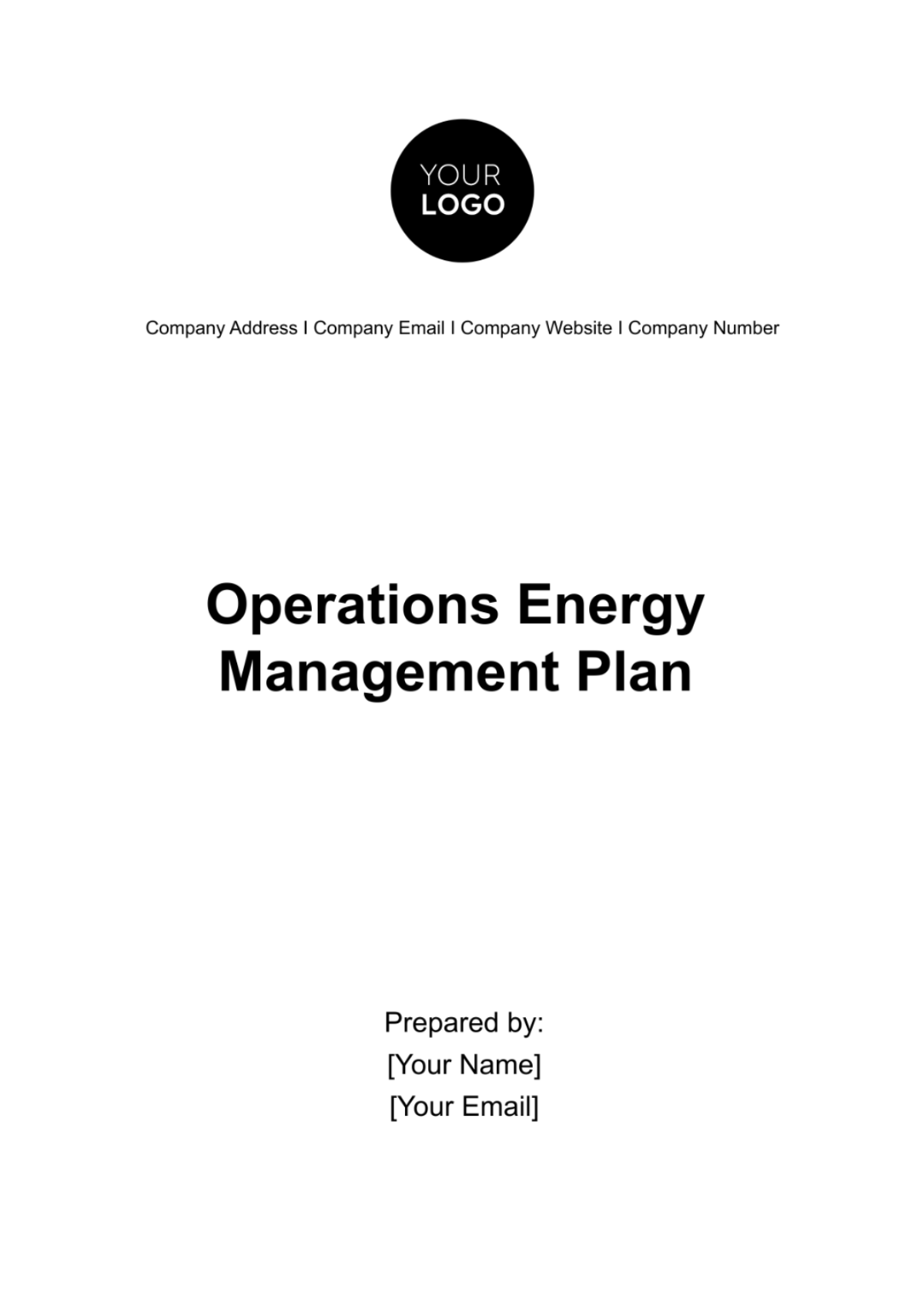 Operations Energy Management Plan Template - Edit Online & Download