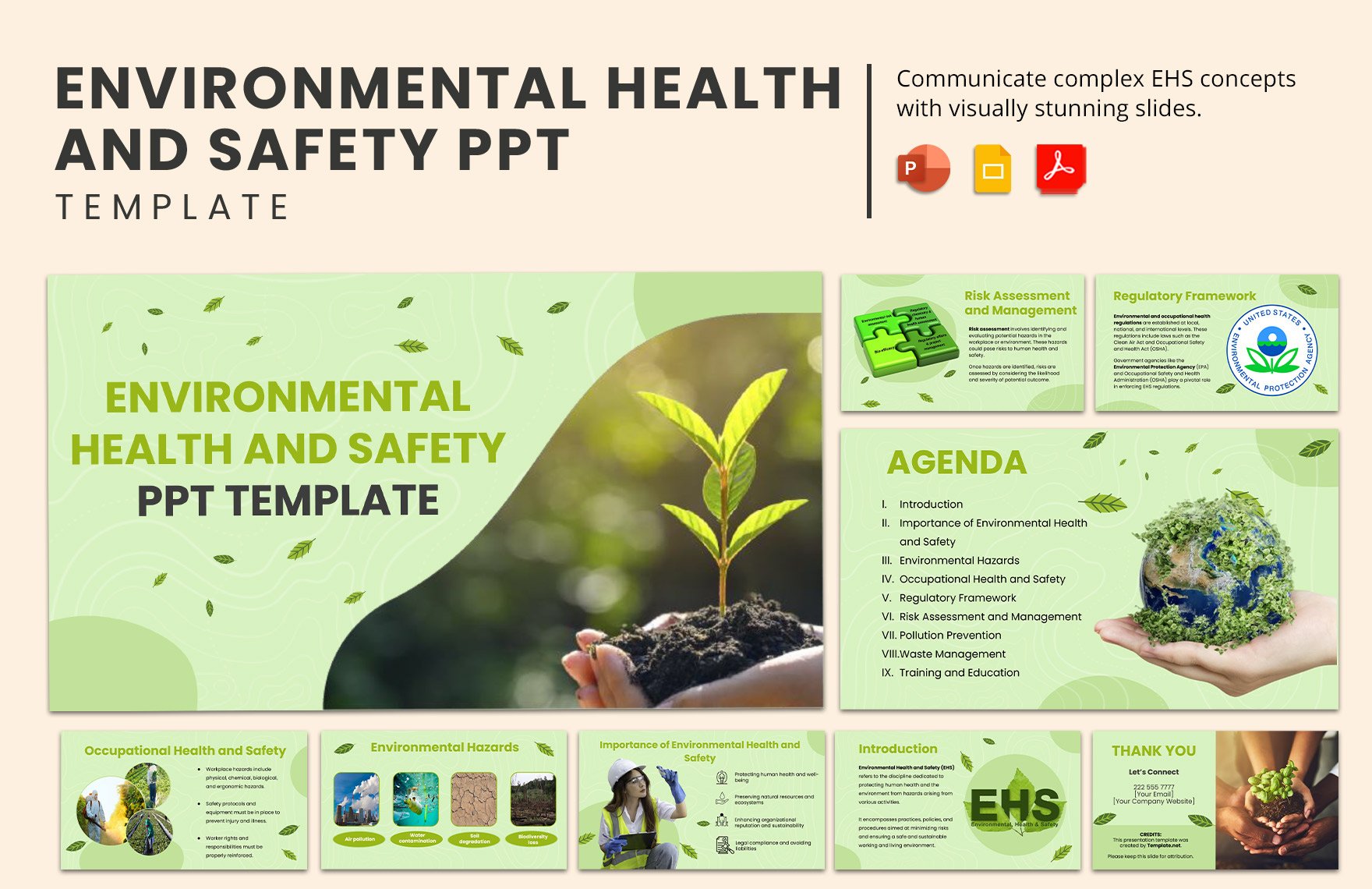Environmental Health and Safety PPT Template