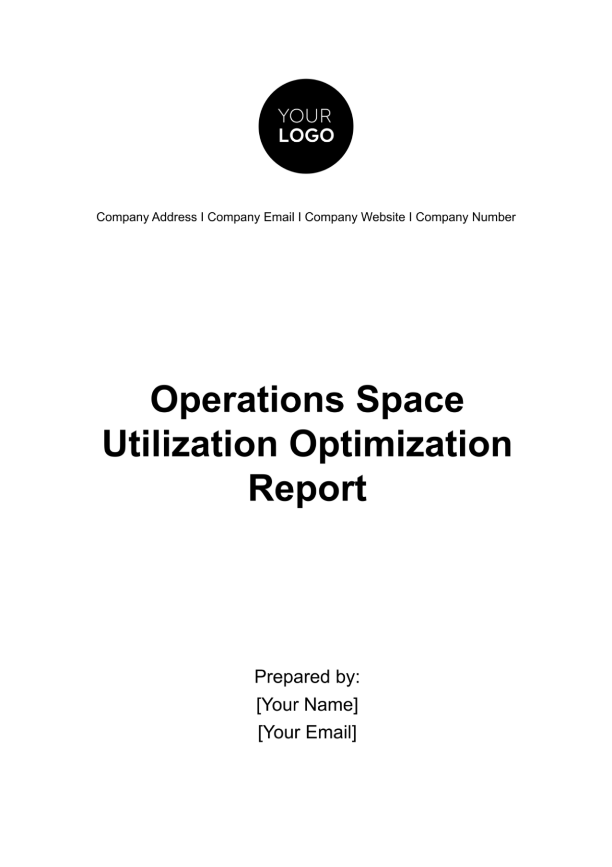 Operations Space Utilization Optimization Report Template