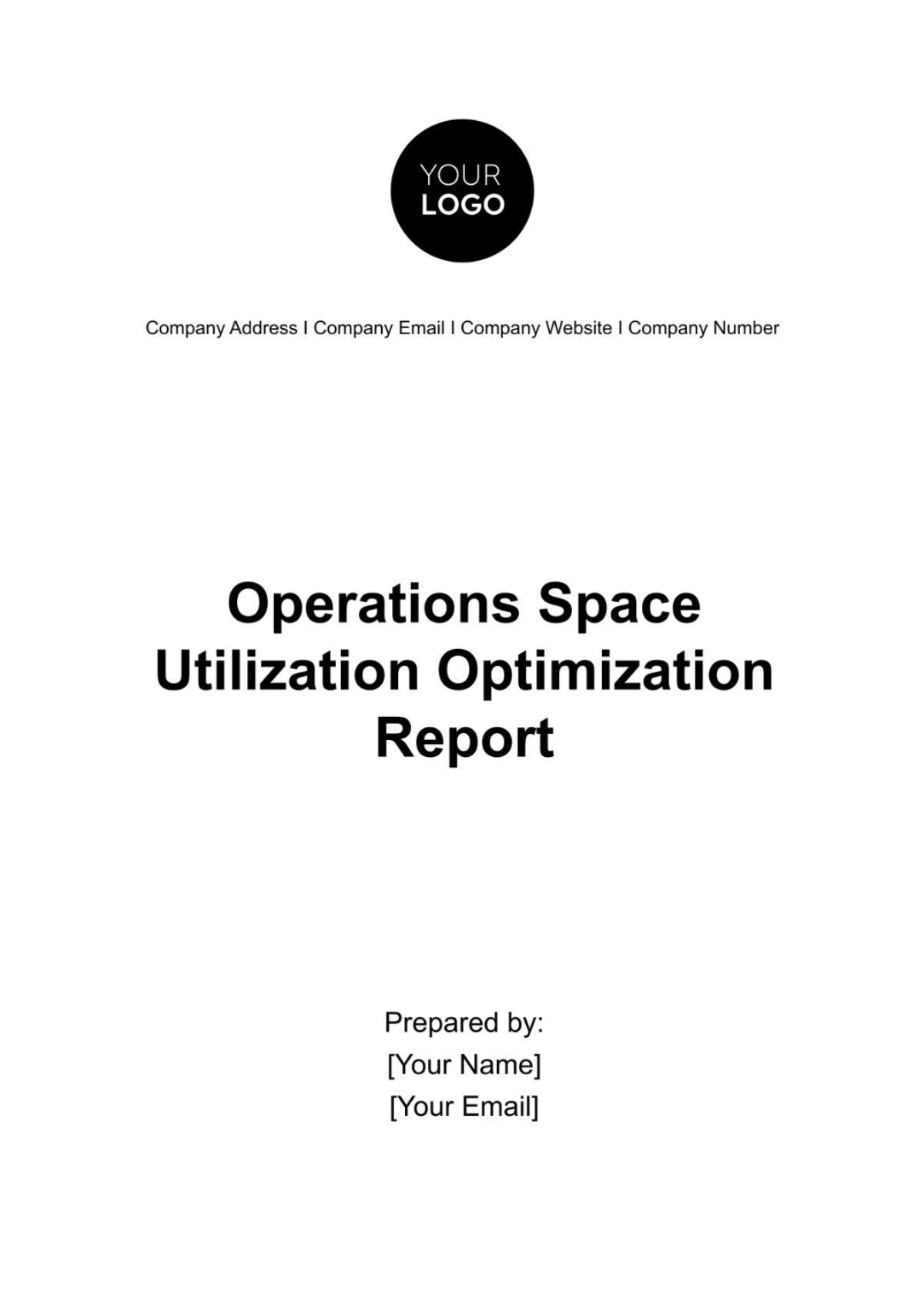 Operations Space Utilization Optimization Report Template - Edit Online & Download