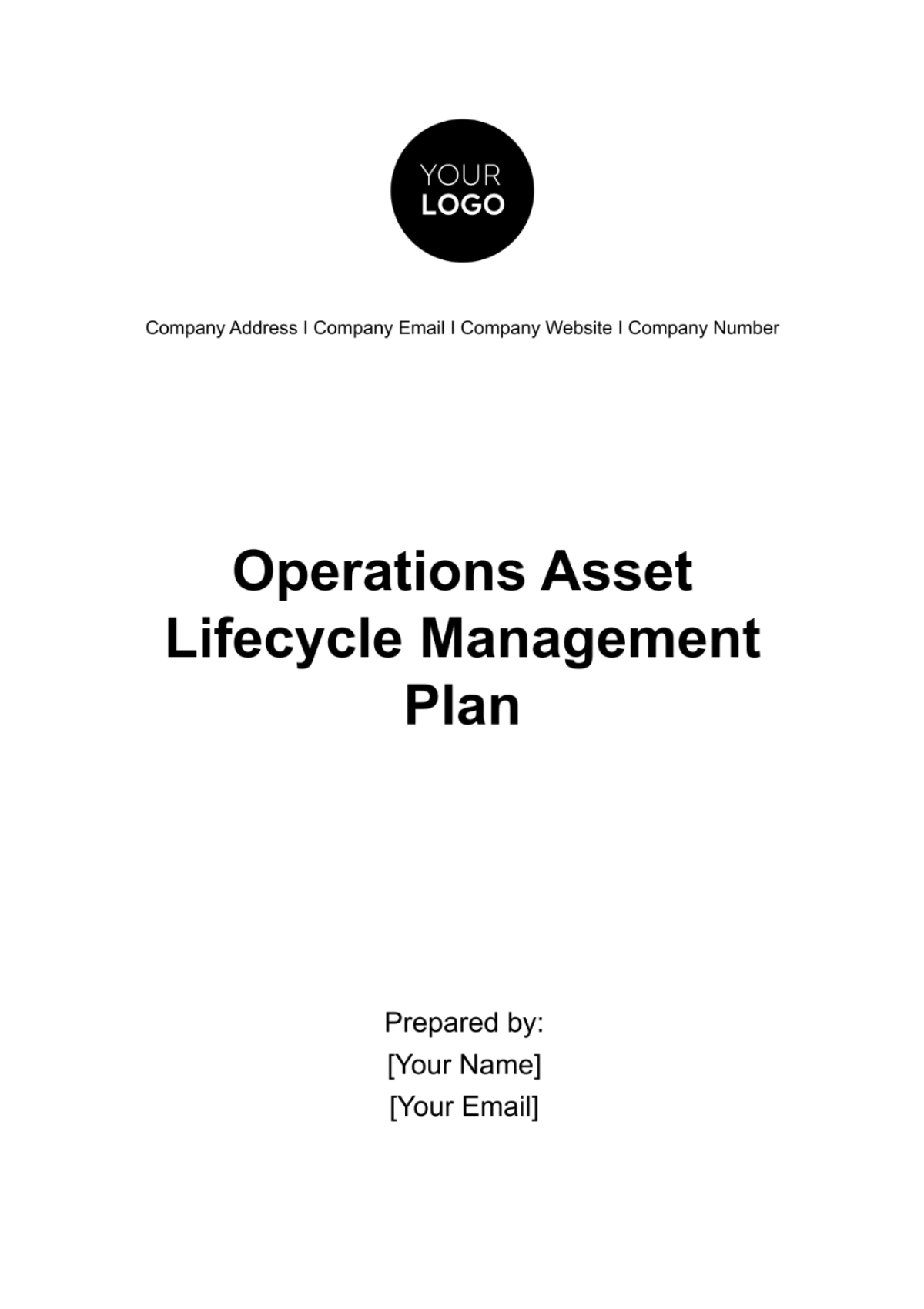 Operations Asset Lifecycle Management Plan Template - Edit Online & Download