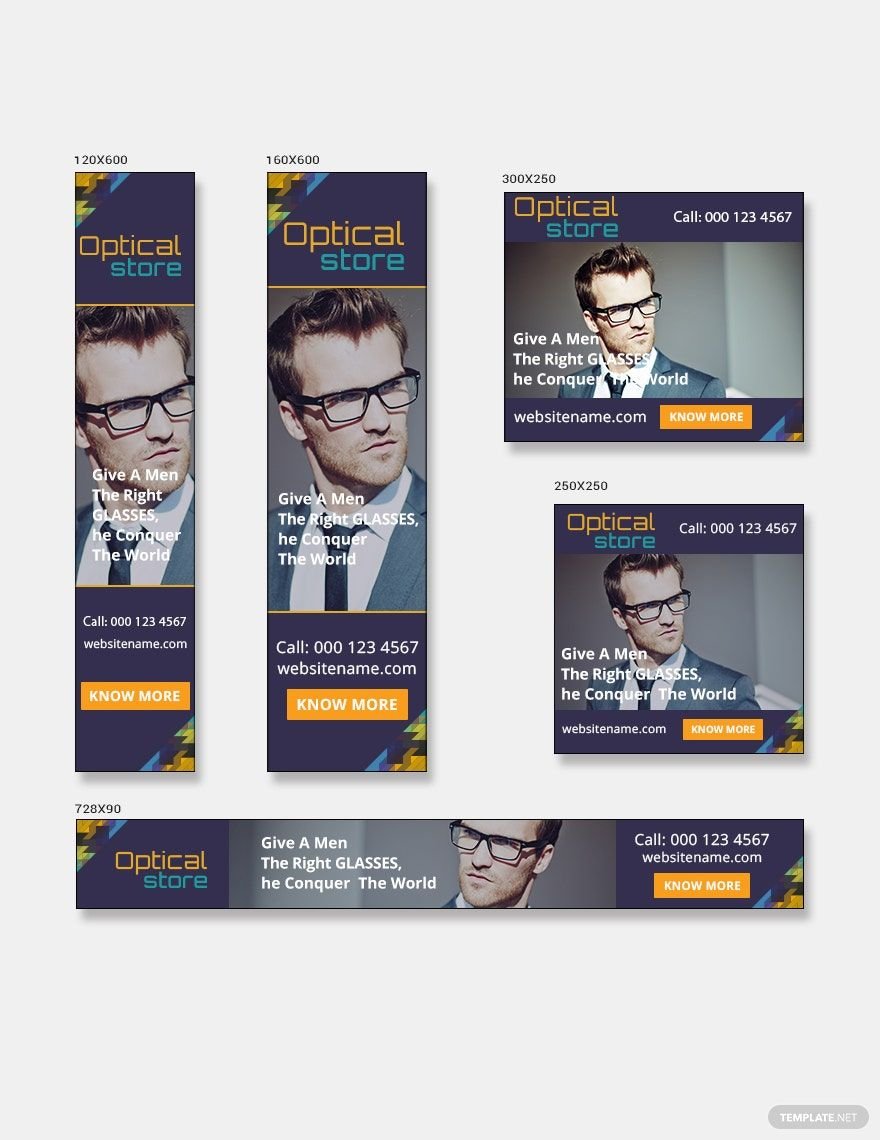 Optical Store Banner Ads Template