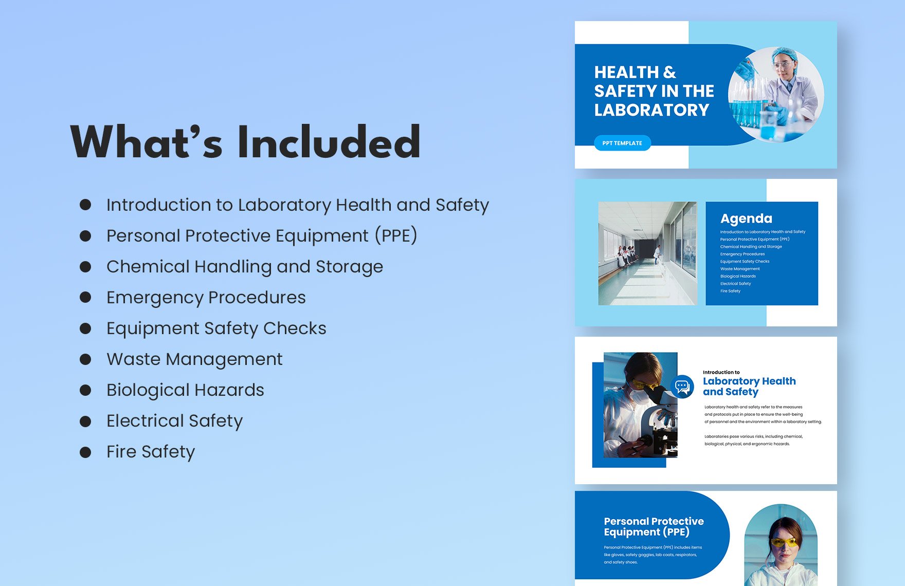 Health and Safety in the Laboratory Google Slides Template