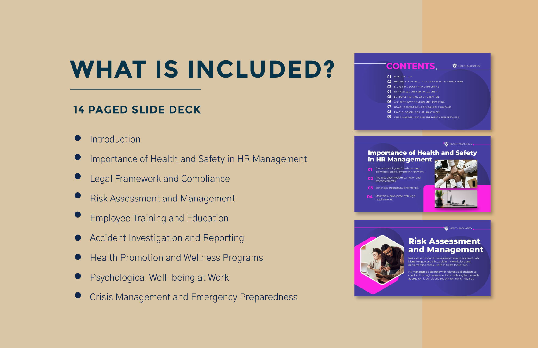 Health and Safety in Human Resource Management Google Slides Template