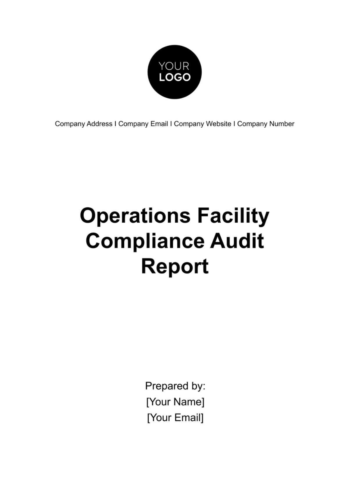 Operations Facility Compliance Audit Report Template - Edit Online & Download