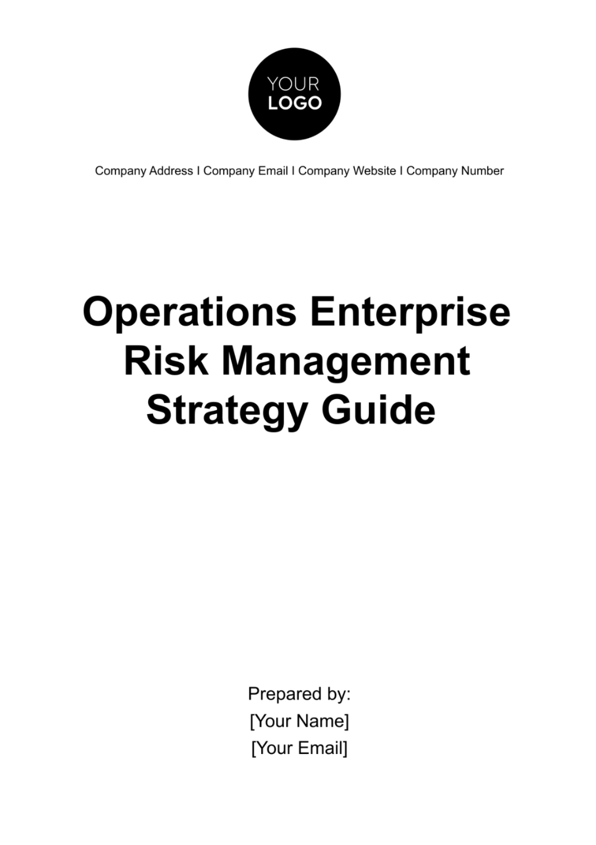 Operations Enterprise Risk Management Strategy Guide Template