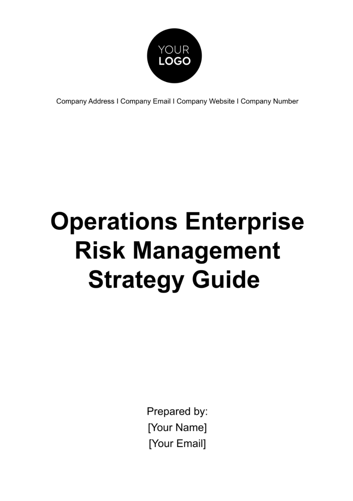 Operations Enterprise Risk Management Strategy Guide Template - Edit Online & Download