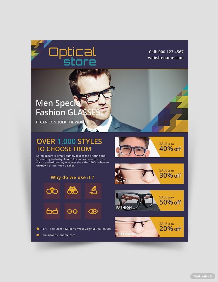 Free Optical Store Flyer Template
