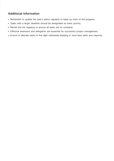 Free Activity List Template to Edit Online