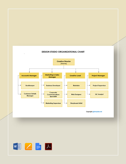 Gaming Studio Organizational Chart Template - PDF | Word | Apple Pages ...