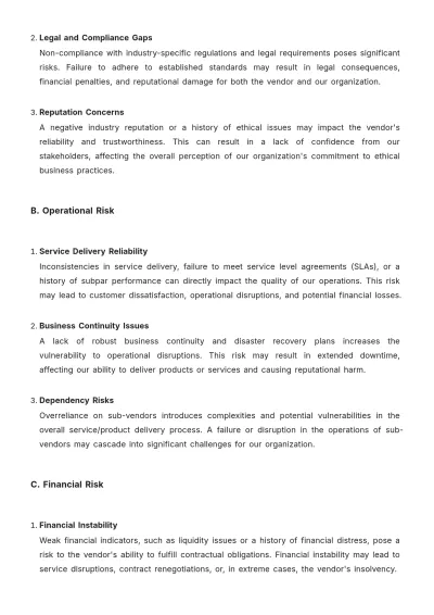 Free Operations Vendor Risk Assessment Template to Edit Online