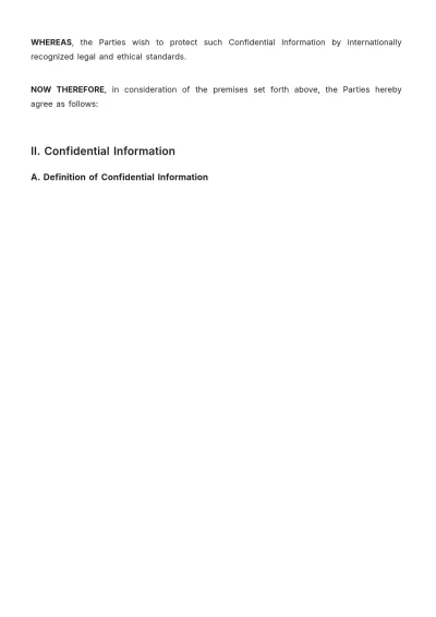 Free Operations Confidentiality (NDA) Agreement Template to Edit Online