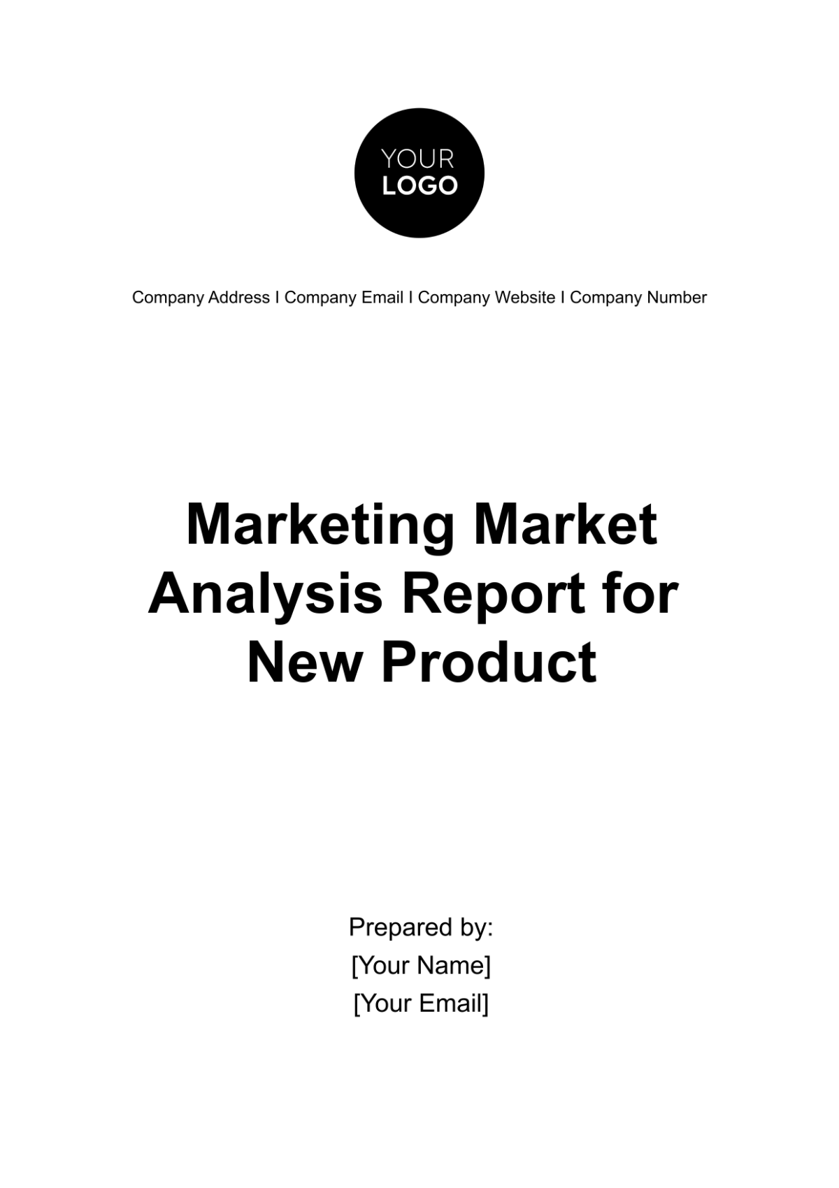 Marketing Market Analysis Report for New Product Template - Edit Online & Download