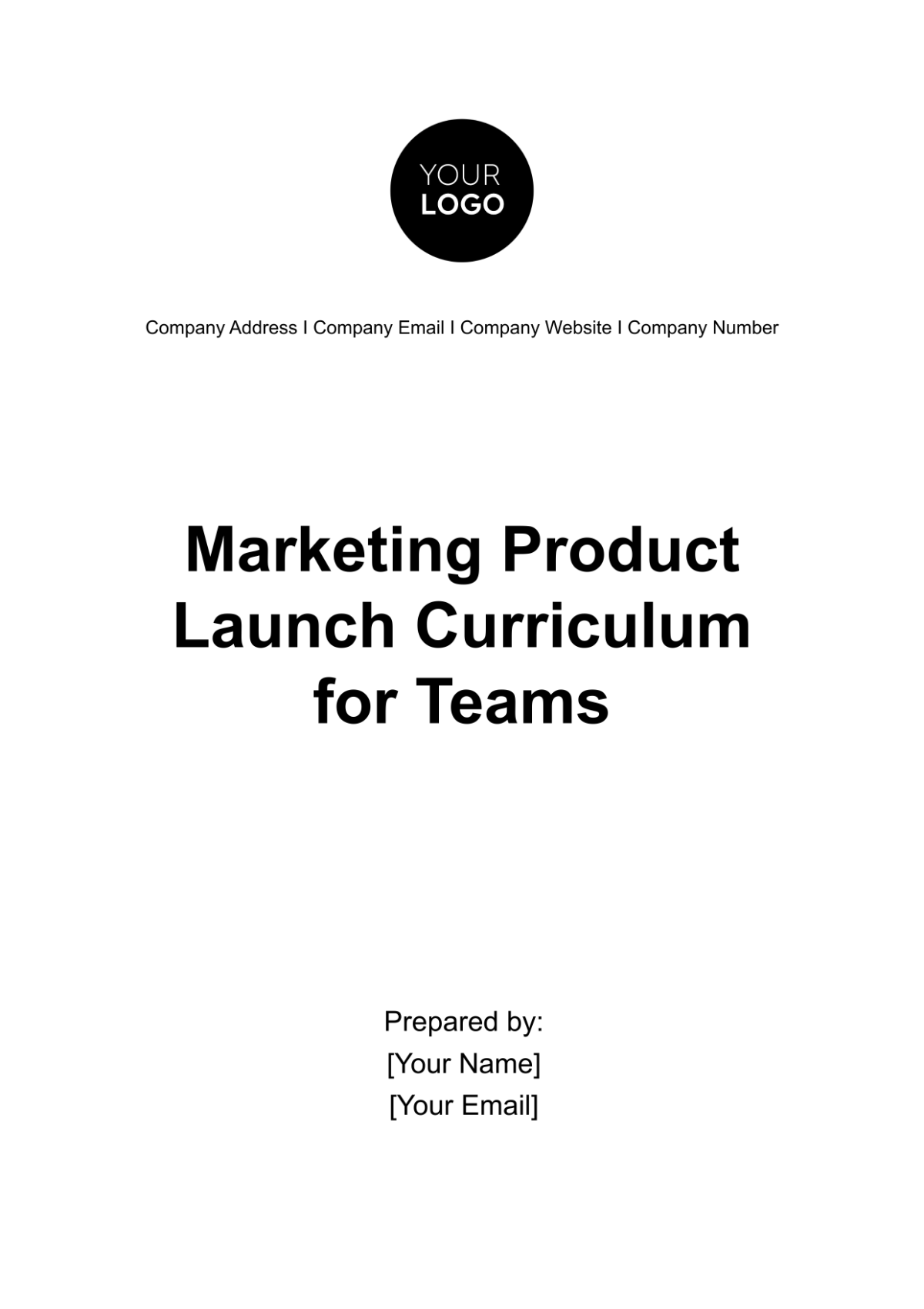 Free Marketing Product Launch Curriculum for Teams Template