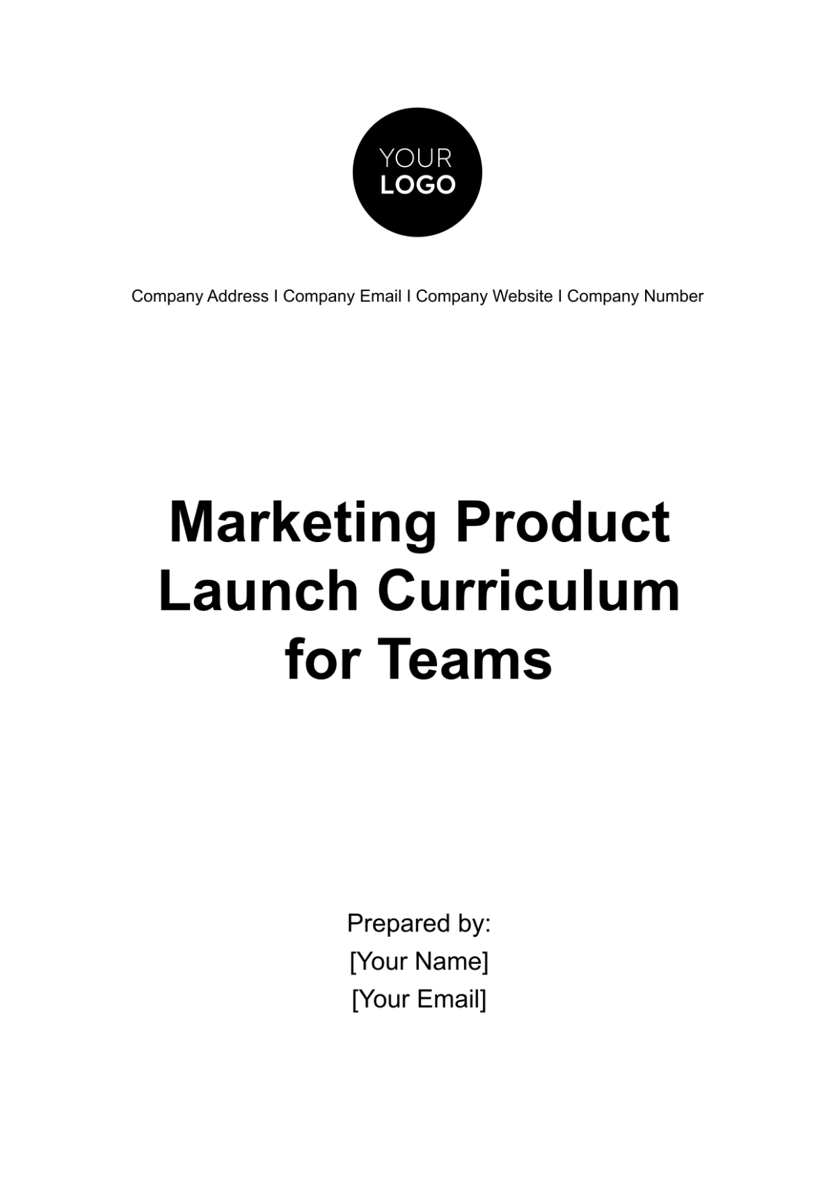 Marketing Product Launch Curriculum for Teams Template - Edit Online & Download