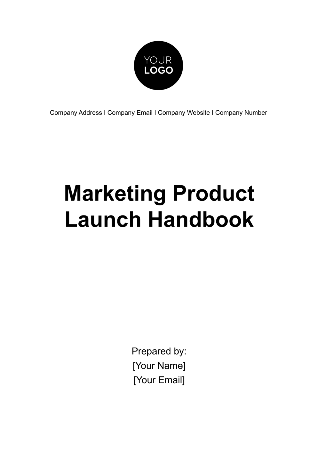 Free Marketing Product Launch Handbook Template