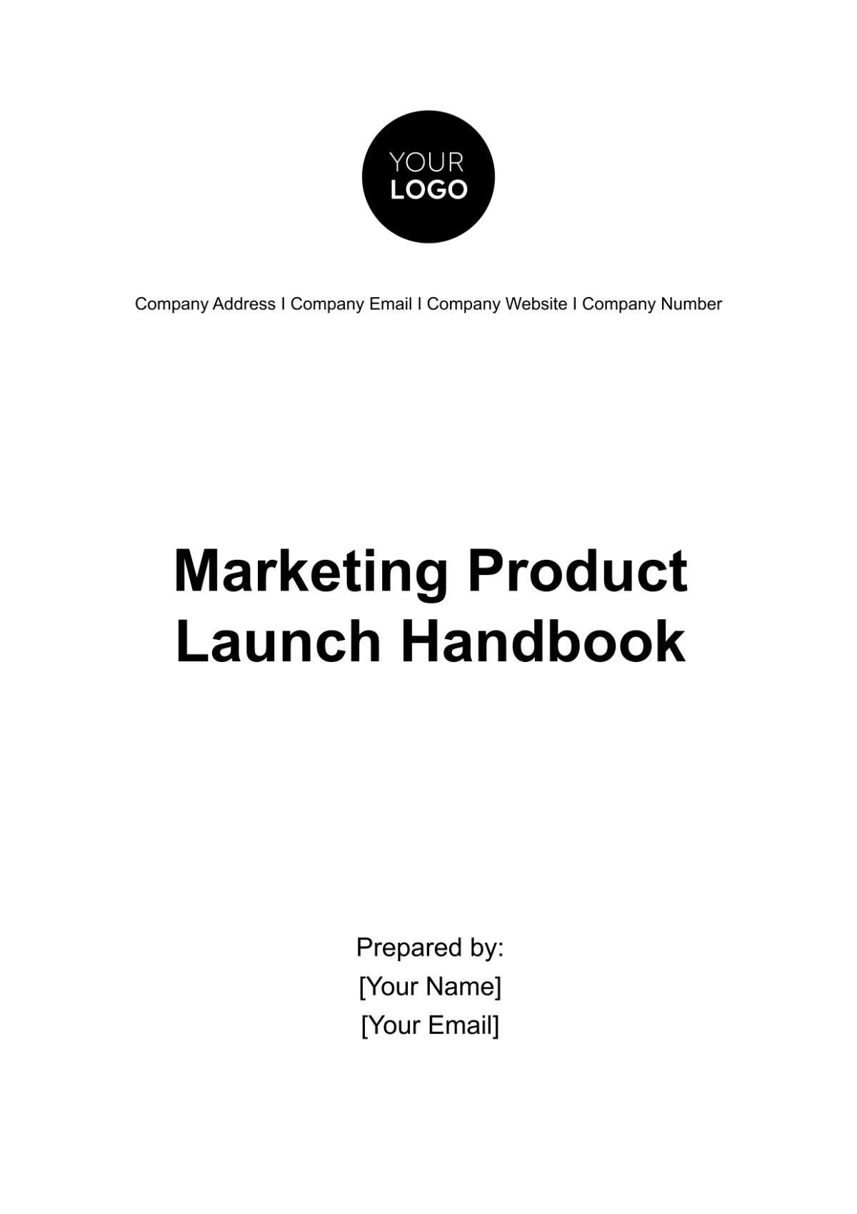 Marketing Product Launch Handbook Template - Edit Online & Download