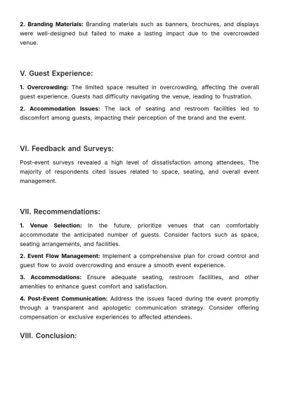 Free Marketing Promotional Event Evaluation Template to Edit Online