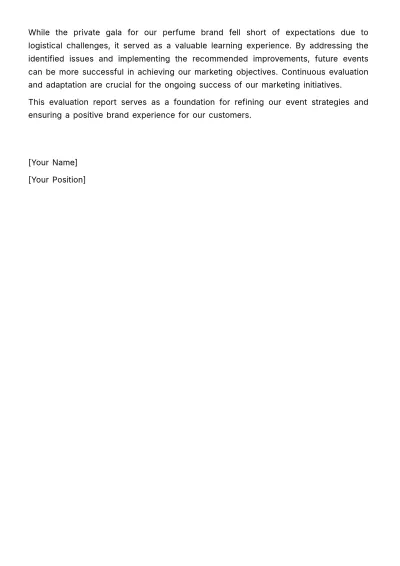 Free Marketing Promotional Event Evaluation Template to Edit Online