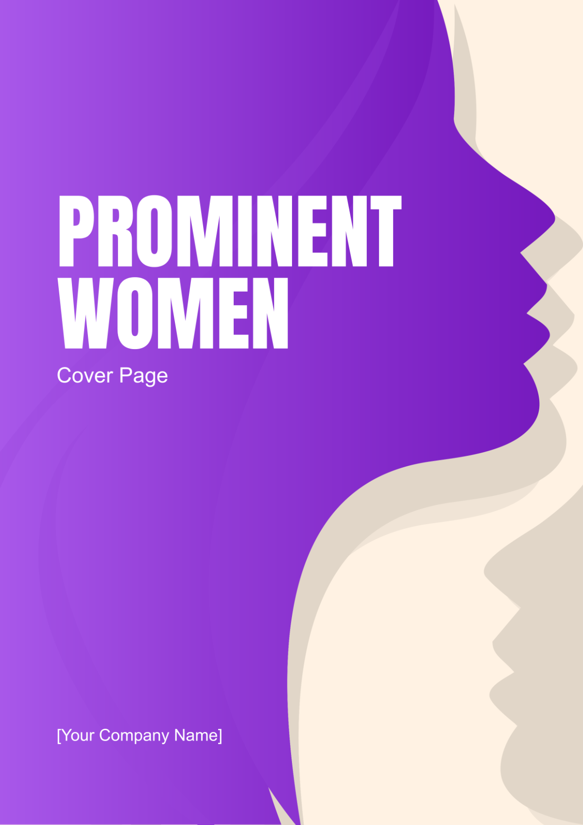 Prominent Women Cover Page Template