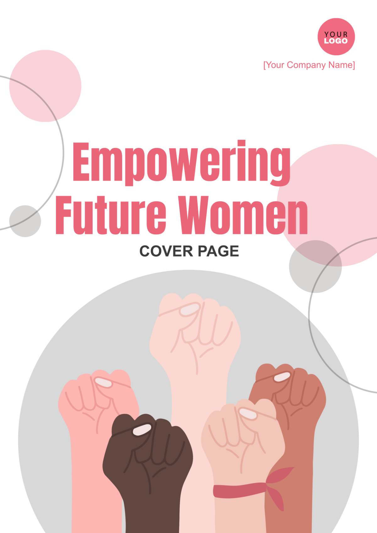 Empowering Future Women Cover Page Template