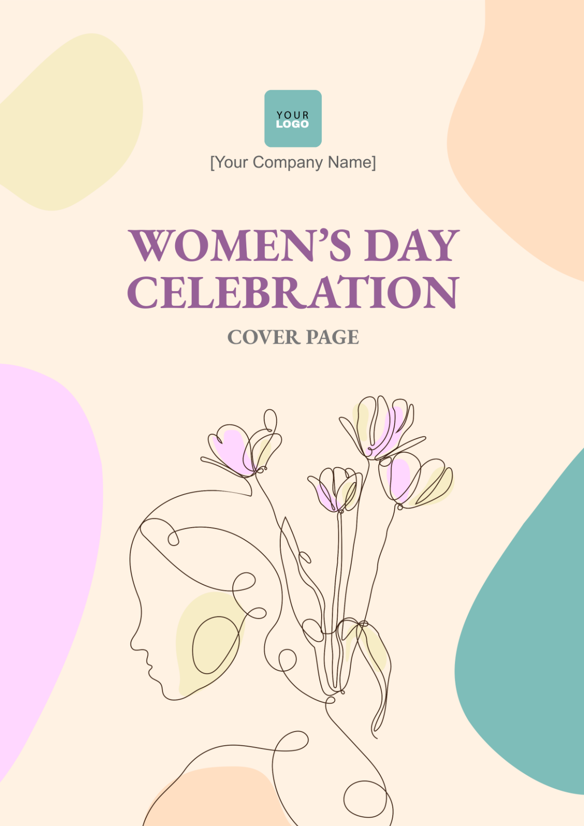 Women's Day Celebration Cover Page Template
