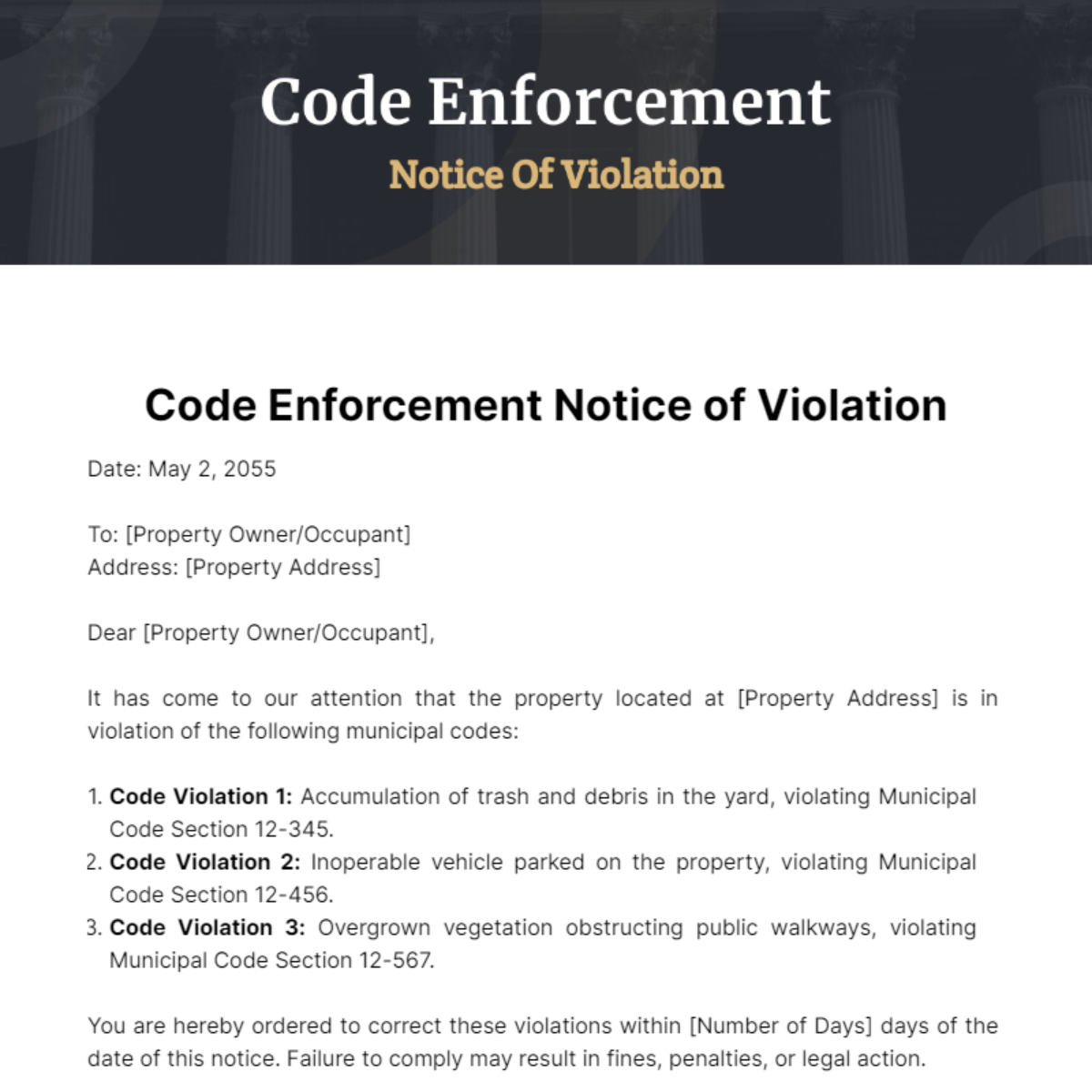 FREE Notice Templates Examples Edit Online Download
