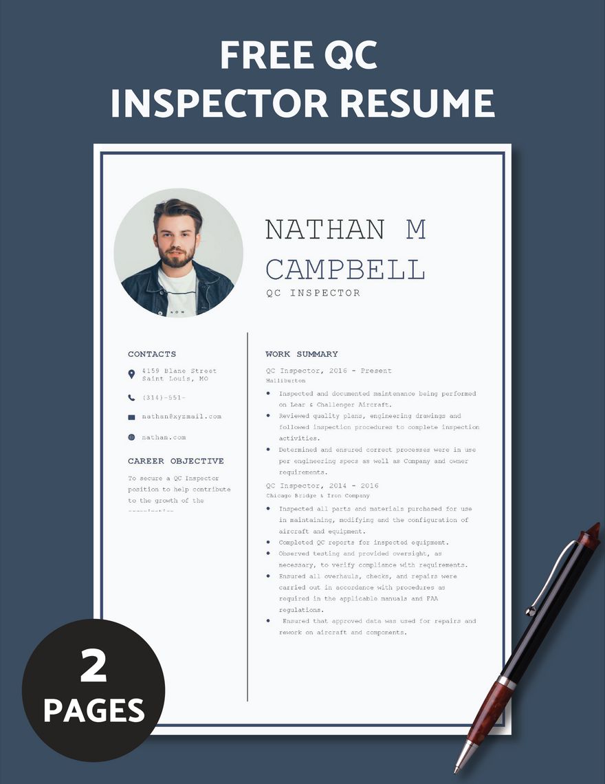 QC Inspector Resume