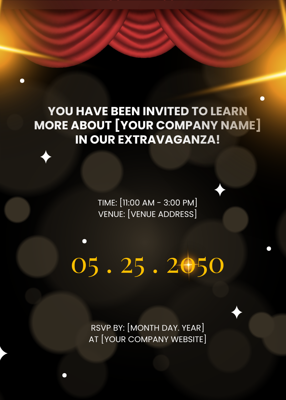 Startup Launch Party Invitation Card Template