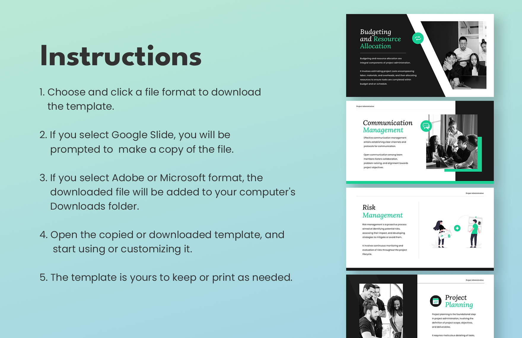 Project Administration Template
