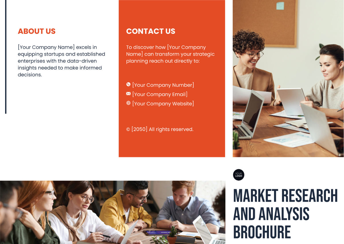 Market Research and Analysis Brochure Template