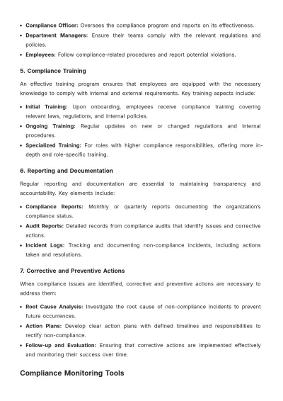 Free Operations Compliance Monitoring Plan Template to Edit Online