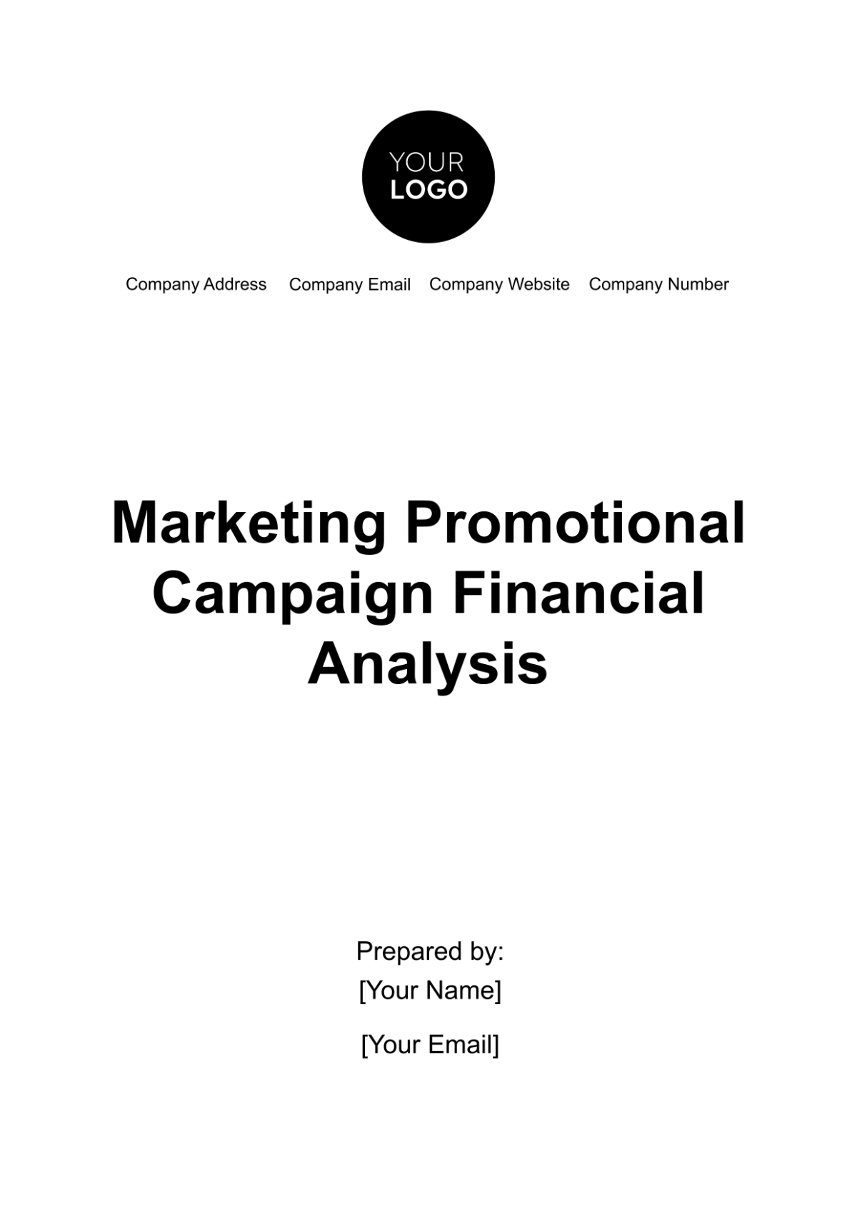 Free Marketing Promotional Campaign Financial Analysis Template