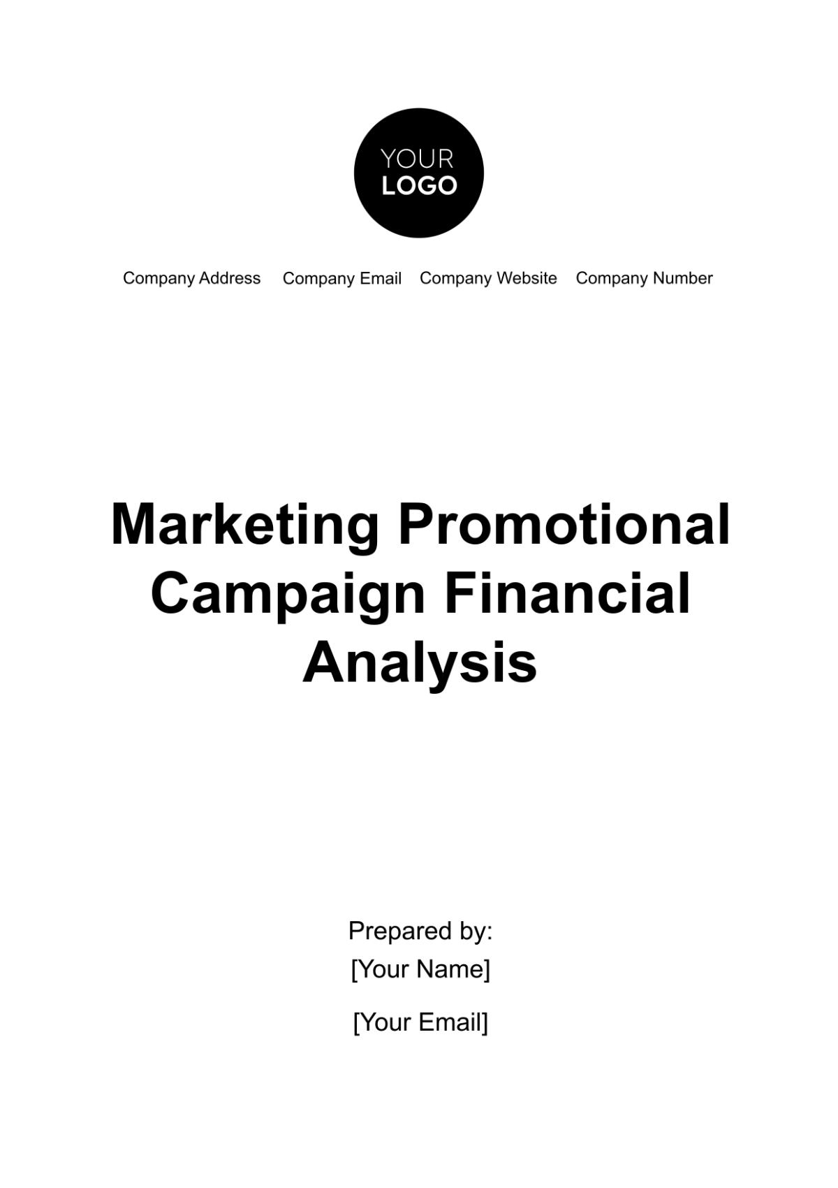 Marketing Promotional Campaign Financial Analysis Template - Edit Online & Download