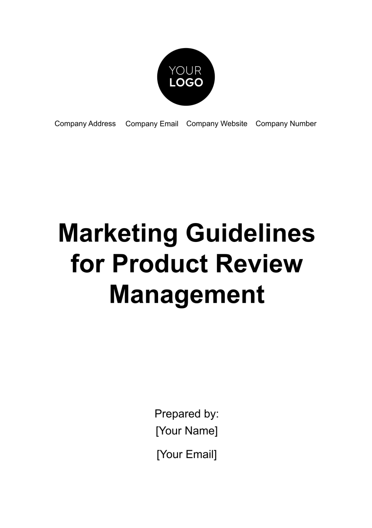 Marketing Guidelines for Product Review Management Template - Edit Online & Download