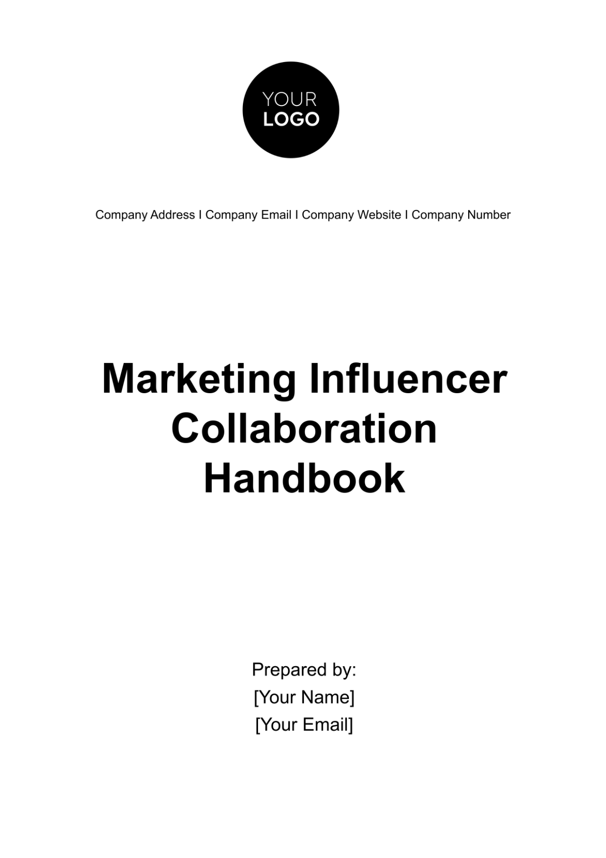 Marketing Influencer Collaboration Handbook Template - Edit Online & Download