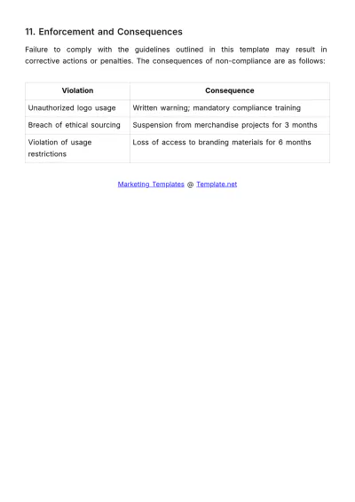 Free Marketing Branded Merchandise Compliance Template to Edit Online