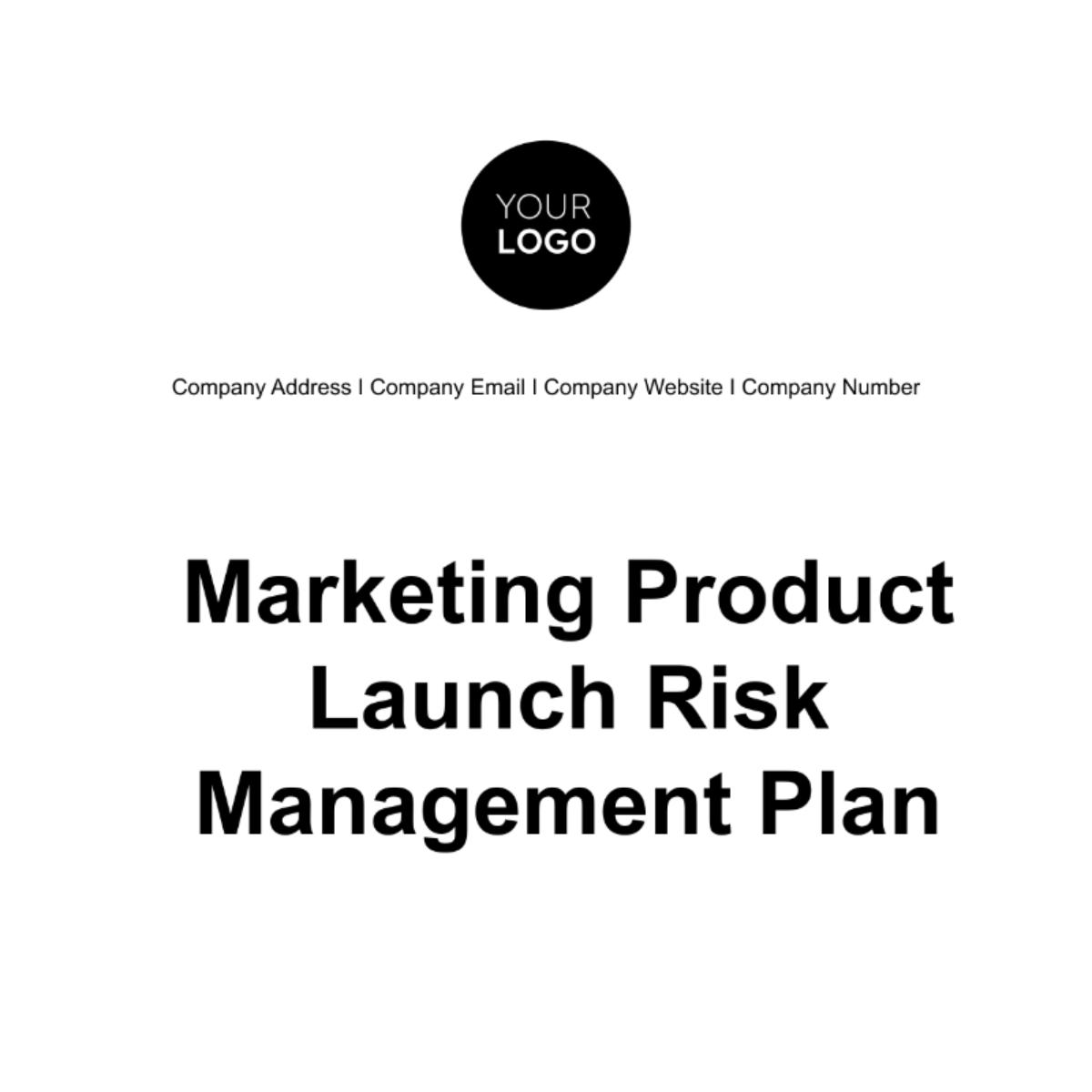 Marketing Product Launch Risk Management Plan Template
