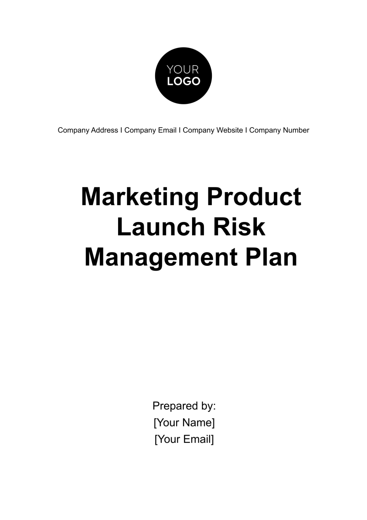 Marketing Product Launch Risk Management Plan Template