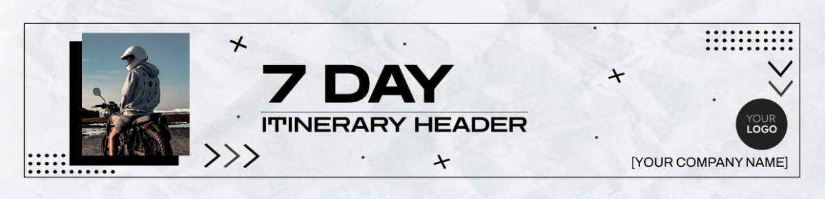 7 Day Itinerary Header Template