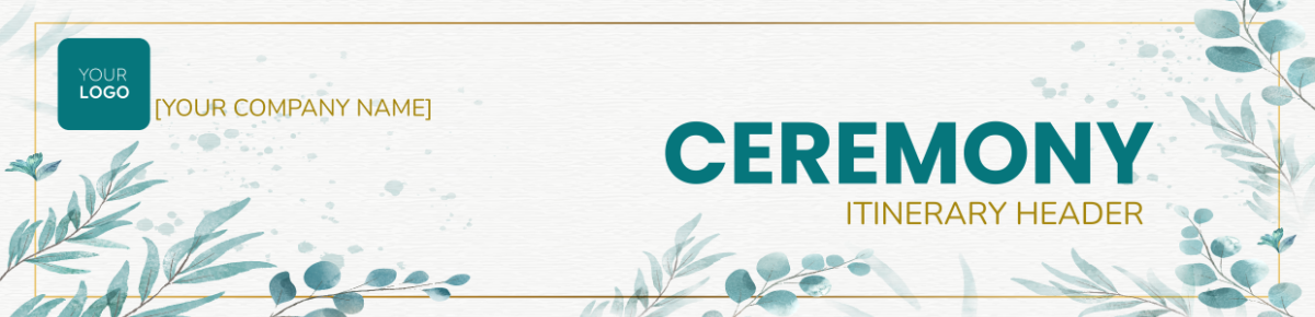 Ceremony Itinerary Header Template - Edit Online & Download