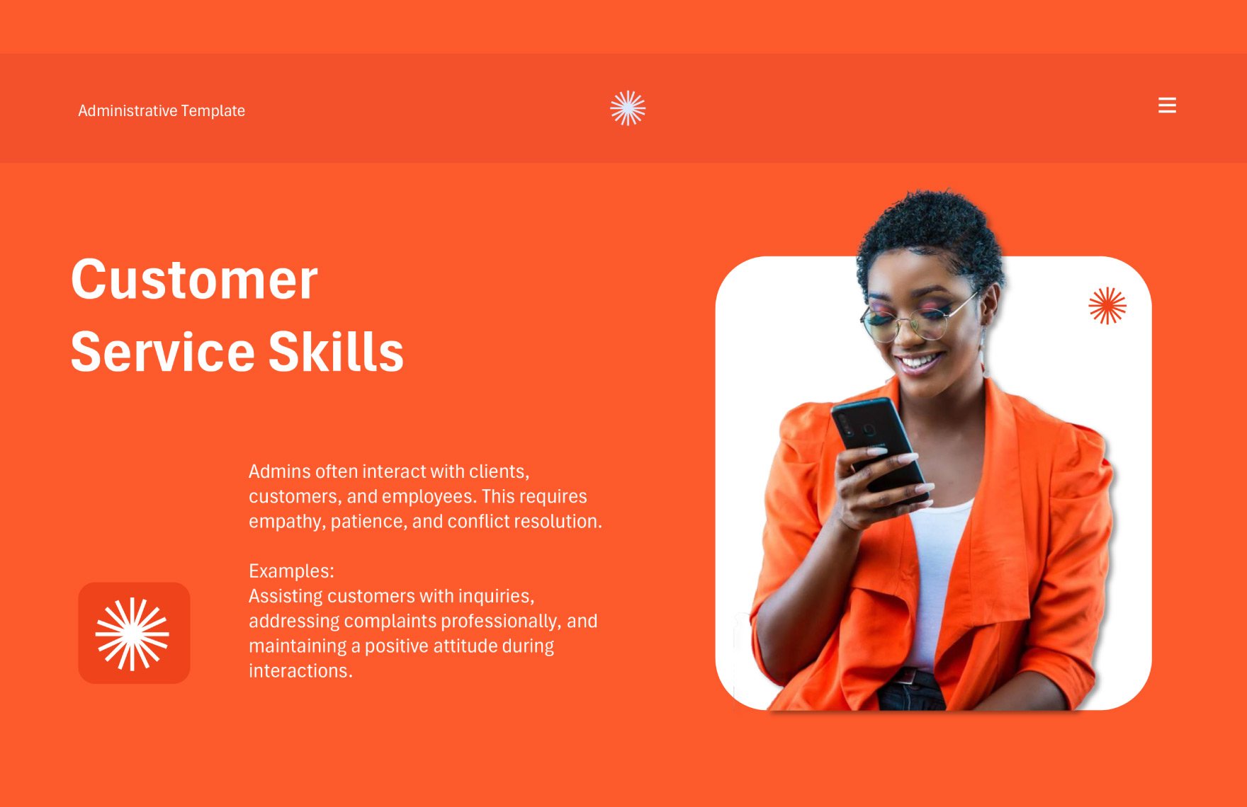 Administrative Skills PPT  Template